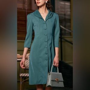 Rihoas Green Coat Dress Size XL